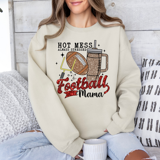 Hot Mess Football Mama Sweatshirt