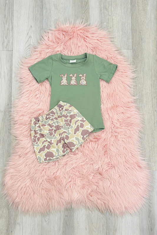 Camo Bunny Short Set