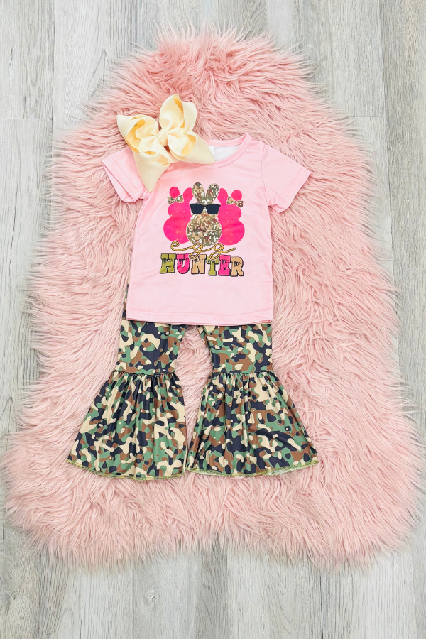 Pink Egg Hunter Bell Pant Set