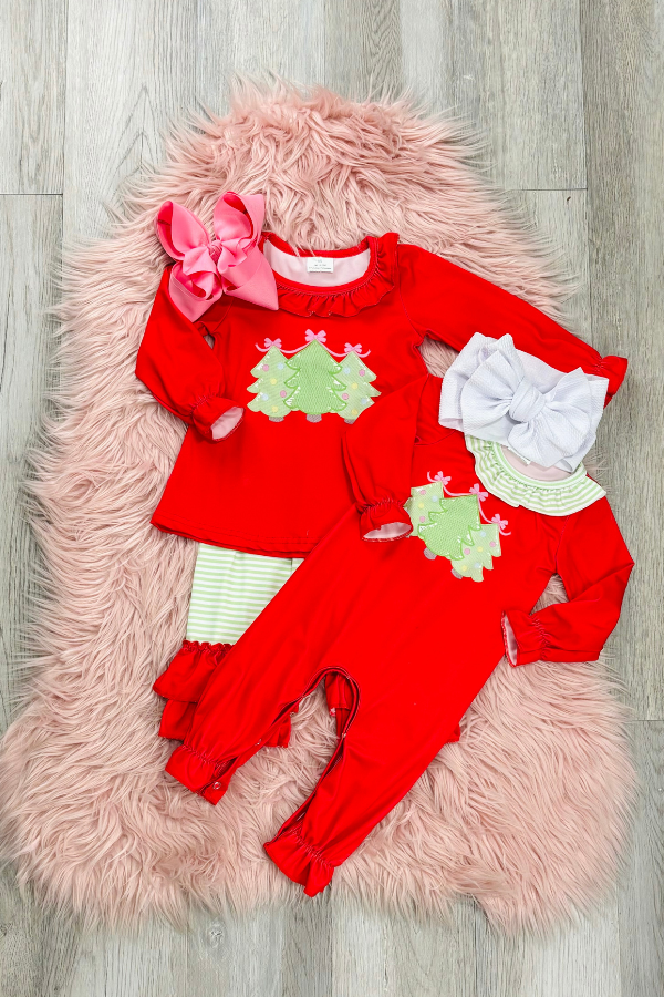 Red Trio Tree Pant Set