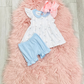 Blue Bunny Short Set