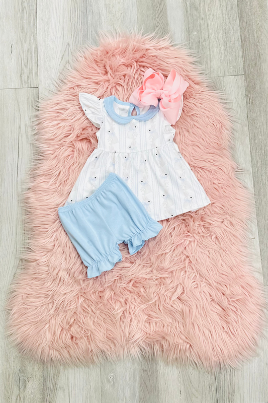 Blue Bunny Short Set