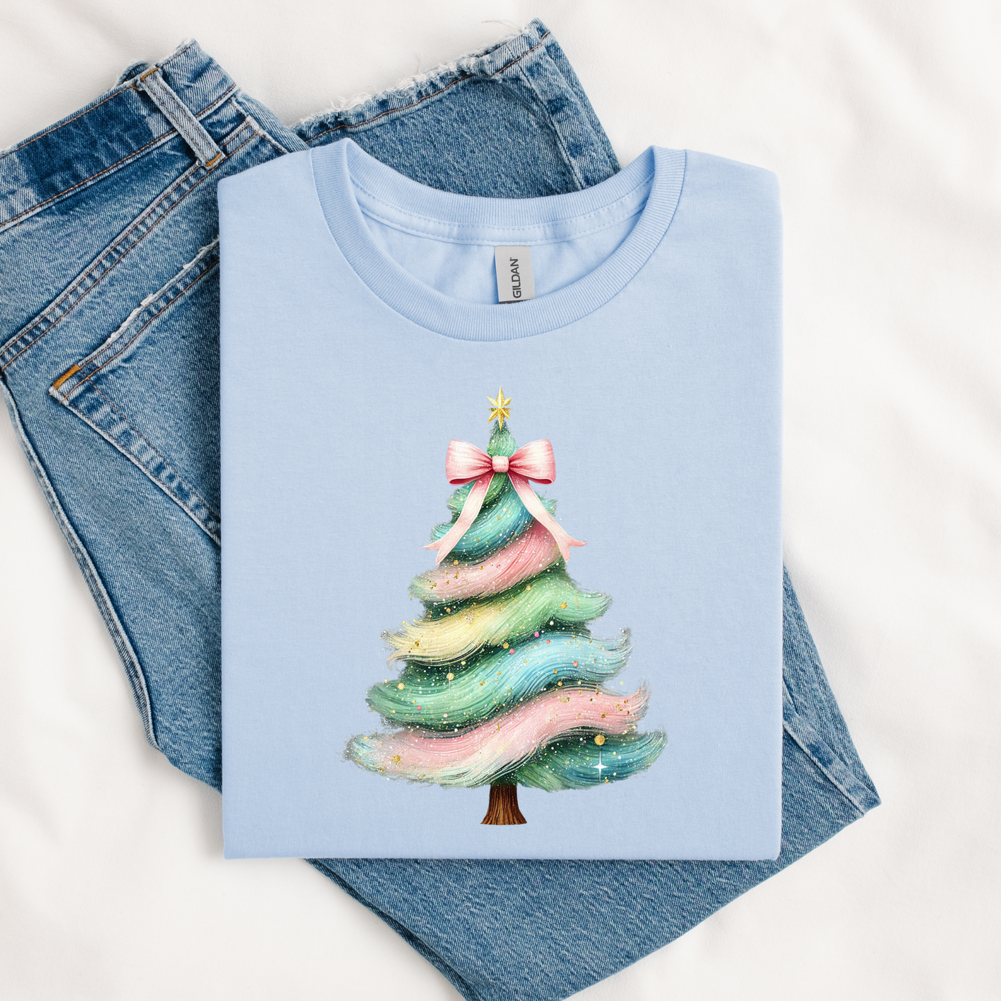 Brushstroke Christmas Tree Shirt