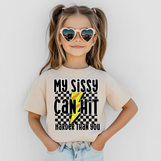 Unisex-Softball-My Sissy Can Hit Harder