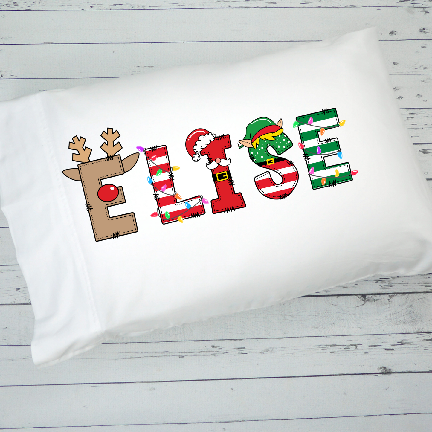 Christmas Name Pillowcase