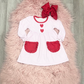 Pink Stripe Red Heart Dress