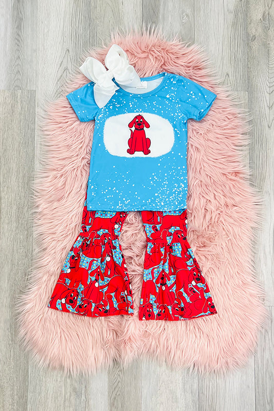 Red Dog Bell Pant Set