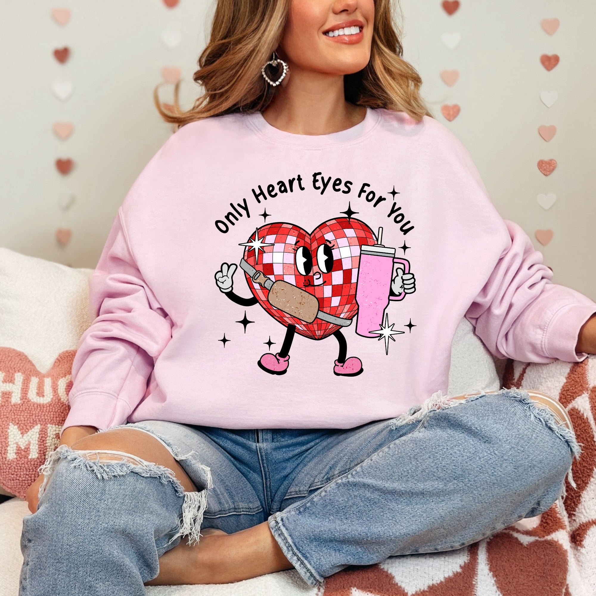 Heart with eyes sweater sale