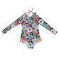 Long Sleeve Floral Swimsuit