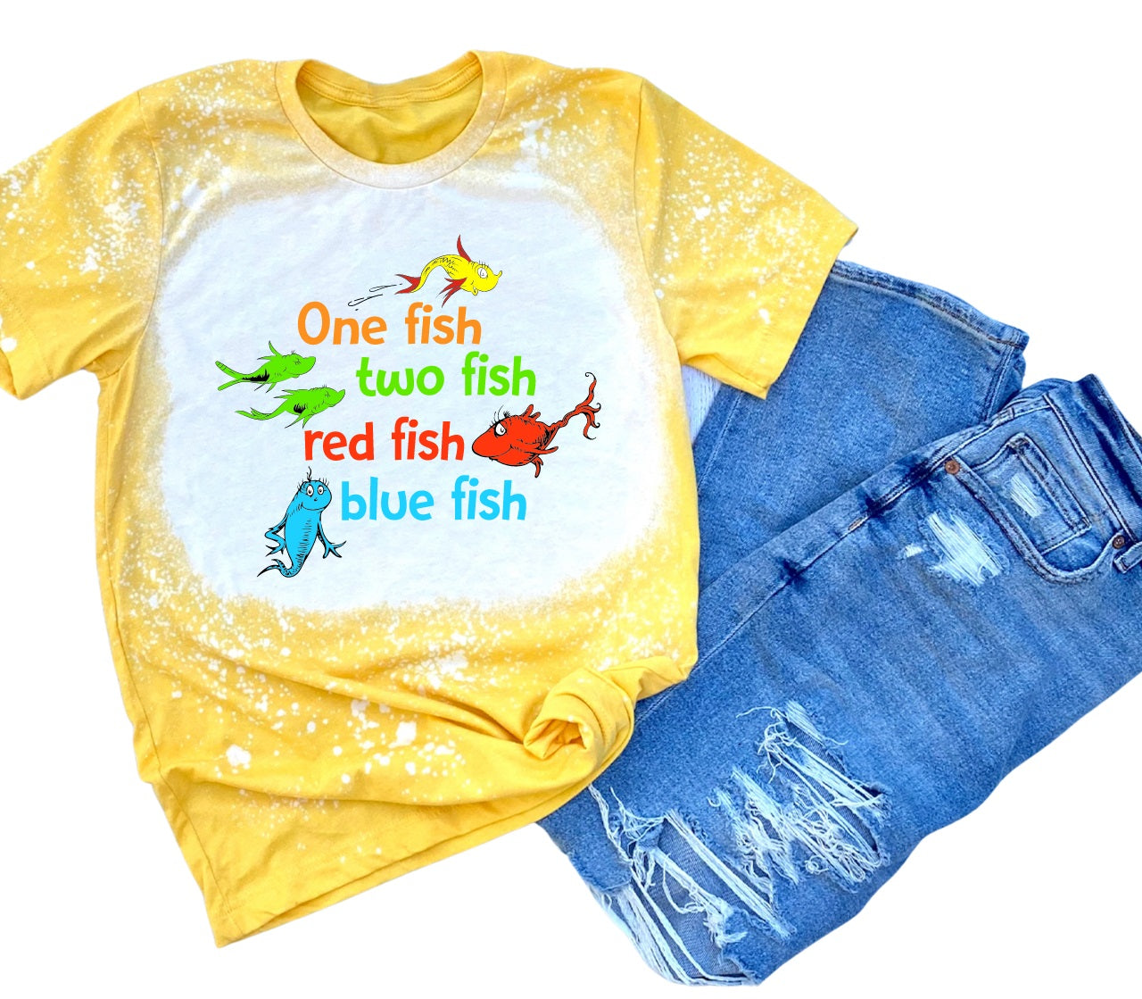 One fish two fish red hot sale fish blue fish t shirt